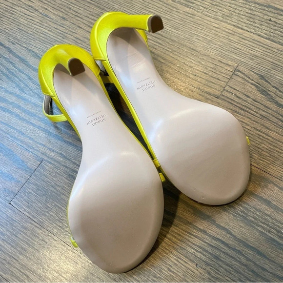 Stuart Weitzman Nudist Satin Sandals Size 8 - Picture 9 of 12